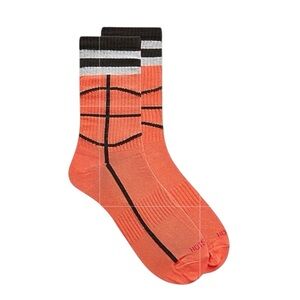 Hot Sox Vibrant Orange and Black Athletic Socks